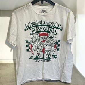 Nickelodeon White and Green Short Sleeve Tee